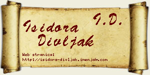 Isidora Divljak vizit kartica